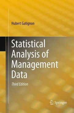 Statistical Analysis of Management Data - GATIGNON, Hubert