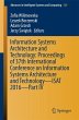 Information Systems Architecture and... - Bild 1