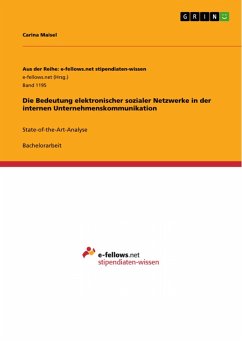 Die Bedeutung elektronischer sozialer Netzwerke in der internen Unternehmenskommunikation (eBook, ePUB)