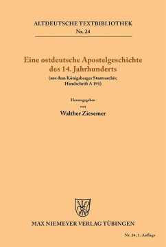 Cover Eine ostdeutsche Apostelgeschichte des 14. Jahrhunderts