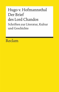 Der Brief des Lord Chandos. Schriften zur Literatur, Kultur und Geschichte (eBook, ePUB) - Hofmannsthal, Hugo Von