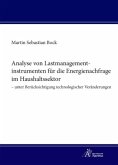 Analyse von Lastmanagementinstrumenten für die Energienachfrage im Haushaltssektor - unter Berücksichtigung technologisc