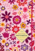 Sketchbook: Pink Flowers: 128-Page Unlined Pages