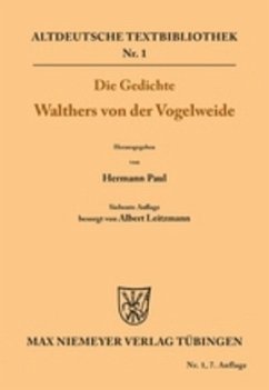 Die Gedichte Walthers von der Vogelweide - Walther von der Vogelweide