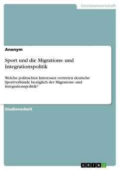Sport und die Migrations- und Integrationspolitik - Anonym