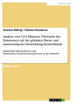Analyse von CO2 Bilanzen: Übersicht der Emissionen auf der globalen Ebene und Auswertung der Entwicklung Deutschlands (eBook, PDF)
