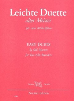 Cover Leichte Duette alter Meister für Alt-Blockflöten Partitur