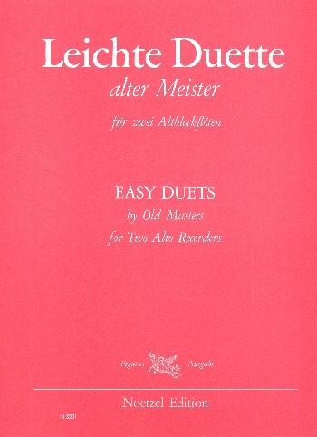 Leichte Duette alter Meister für Alt-Blockflöten Partitur