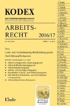 KODEX Arbeitsrecht 2016/17 (f. Österreich) - Stech, Edda; Ercher-Lederer, Gerda