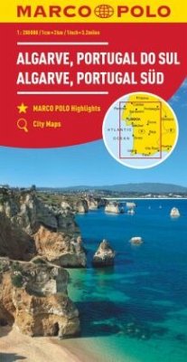 Algarve, Portugal South Marco Polo Map - MARCO POLO Regionalkarte Algarve, Portugal Süd 1:200.000