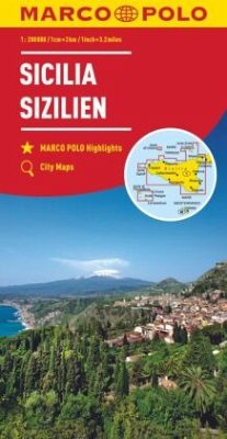 MARCO POLO Regionalkarte Italien 14 Sizilien 1:200.000. Sicile / Sicilia / Sicily