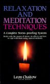 Relaxation and Meditation Techniques (eBook, ePUB)