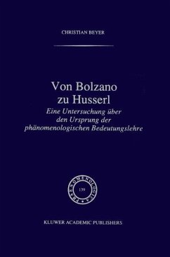 Von Bolzano zu Husserl (eBook, PDF) - Beyer, C.
