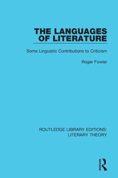 The Languages of Literature (eBook, ePUB) - Fowler, Roger