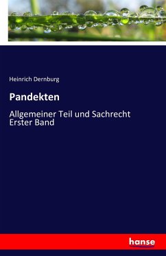 Pandekten - Dernburg, Heinrich