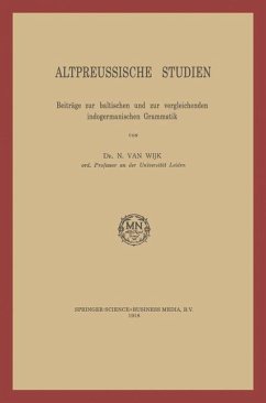 Altpreussische Studien (eBook, PDF) Cover Altpreussische Studien (eBook, PDF)