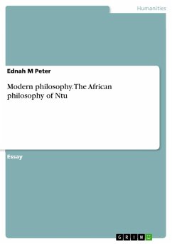 Modern philosophy. The African philosophy of Ntu
