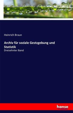 Cover Archiv für soziale Gestzgebung und Statistik