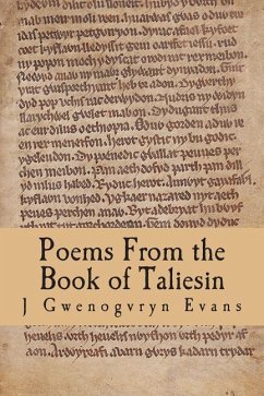 Poems From the Book of Taliesin - Evans, J. Gwenogvryn