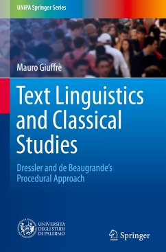Text Linguistics and Classical Studies - Giuffrè, Mauro