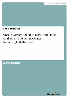 Soziale Gerechtigkeit in der Thora - Eine Analyse im Spiegel moderner Gerechtigkeitstheorien (eBook, ePUB)