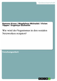 Wie wird der Veganismus in den sozialen Netzwerken rezipiert? (eBook, PDF) - Kraus, Ramona; Michalski, Magdalena; Töpper, Vivien; Gschwilm, Evgeniya