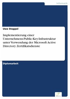 Implementierung einer Unternehmens-Public-Key-Infrastruktur unter Verwendung der Microsoft Active Directory Zertifikatsdienste (eBook, PDF) - Stoppel, Uwe