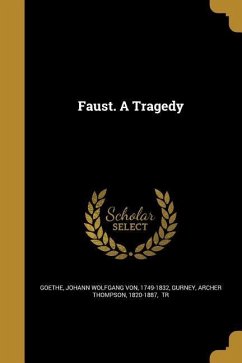Cover Faust. A Tragedy