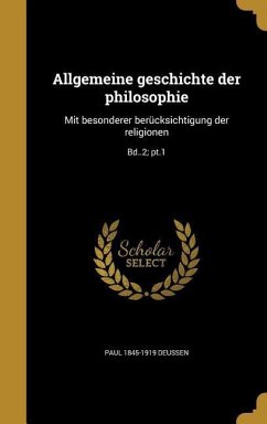 Allgemeine geschichte der philosophie