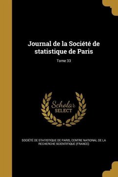 Cover Journal de la Société de statistique de Paris; Tome 33