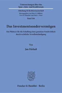 Das Investmentsondervermögen Cover Das Investmentsondervermögen