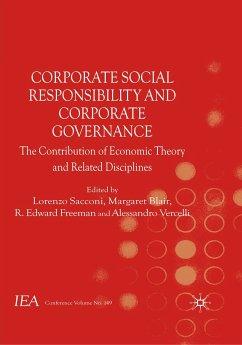 Corporate Social Responsibility and Corporate Governance (eBook, PDF) - Sacconi, Lorenzo; Blair, Margaret; Freeman, R. Edward