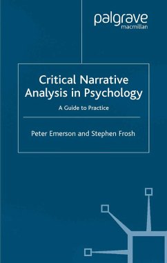 Critical Narrative Analysis in Psychology (eBook, PDF) - Emerson, Peter; Frosh, S.