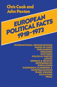 European Political Facts 1918-73 (eBook, PDF) - Cook, Chris; Paxton, John