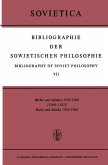 Bibliographie der Sowjetischen Philosophie Bibliography of Soviet Philosophy (eBook, PDF)