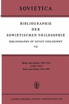 Bibliographie der Sowjetischen Philosophie Bibliography of Soviet Philosophy (eBook, PDF) Cover Bibliographie der Sowjetischen Philosophie Bibliography of Soviet Philosophy (eBook, PDF)