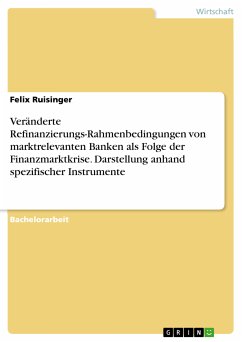 Veränderte Refinanzierungs-Rahmenbedingungen von marktrelevanten Banken als Folge der Finanzmarktkrise. Darstellung anhand spezifischer Instrumente (eBook, PDF) - Ruisinger, Felix