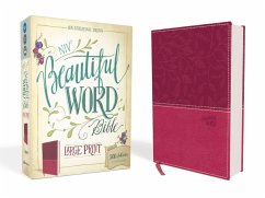 NIV, Beautiful Word Bible, Large Print, Imitation Leather, Pink - Zondervan