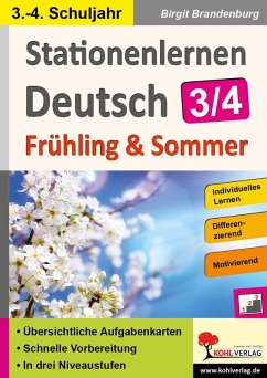 Stationenlernen Deutsch / Frühling & Sommer - Klasse 3/4 (eBook, PDF) - Brandenburg, Birgit