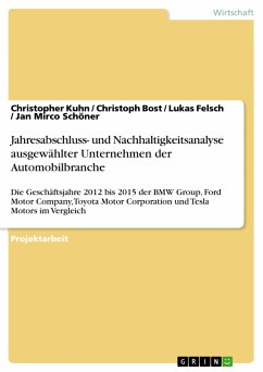Jahresabschluss- und Nachhaltigkeitsanalyse ausgewählter Unternehmen der Automobilbranche - Kuhn, Christopher;Schöner, Jan Mirco;Felsch, Lukas