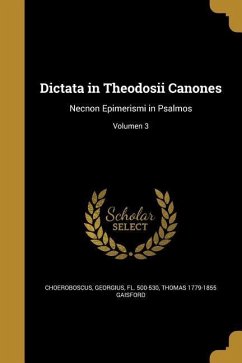 Dictata in Theodosii Canones