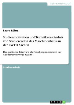 Studienmotivation und Technikverständnis von Studierenden des Maschinenbaus an der RWTH Aachen (eBook, PDF)