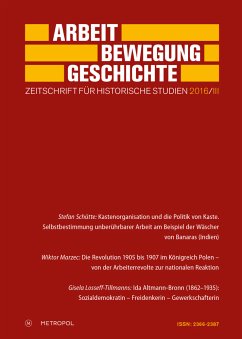 Cover Arbeit - Bewegung - Geschichte. Zeitschrift für historische Studien. Nr.3/2016