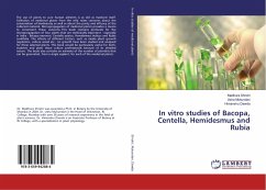 In vitro studies of Bacopa, Centella, Hemidesmus and Rubia