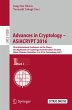 Advances in Cryptology - ASIACRYPT 2016 - Bild 1