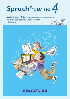 Sprachfreunde 4. Schuljahr - Ausgabe Süd (Sachsen, Sachsen-Anhalt, Thüringen) - Arbeitsheft Fördern - Knöfler, Andrea;Junghänel, Katrin