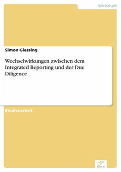 Cover Wechselwirkungen zwischen dem Integrated Reporting und der Due Diligence (eBook, PDF)