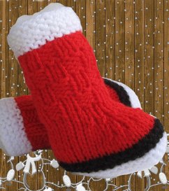 Cover Strickanleitung Baby Weihnachtsstiefelchen, tragbar von 0-6 Monate (eBook, ePUB)