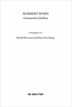 Cover Norbert Horn, Gesammelte Schriften (eBook, PDF)