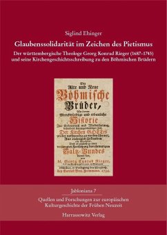 Glaubenssolidarität im Zeichen des Pietismus (eBook, PDF) - Ehinger, Siglind